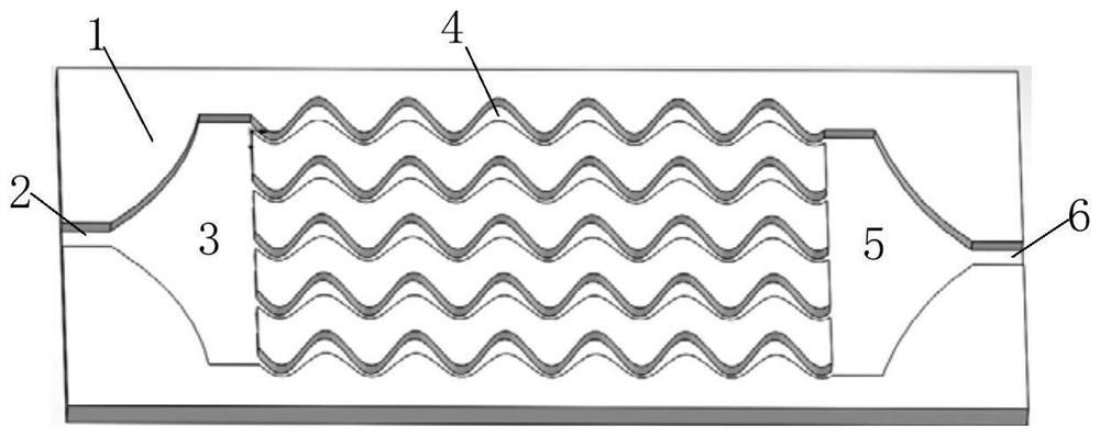 Ultra-low flow resistance microchannel liquid-cooled heat exchanger based on elastic turbulence and its manufacturing method