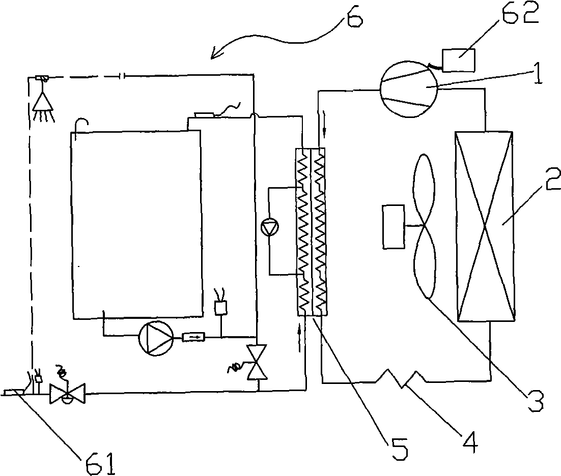 Three segment type heat exchanger