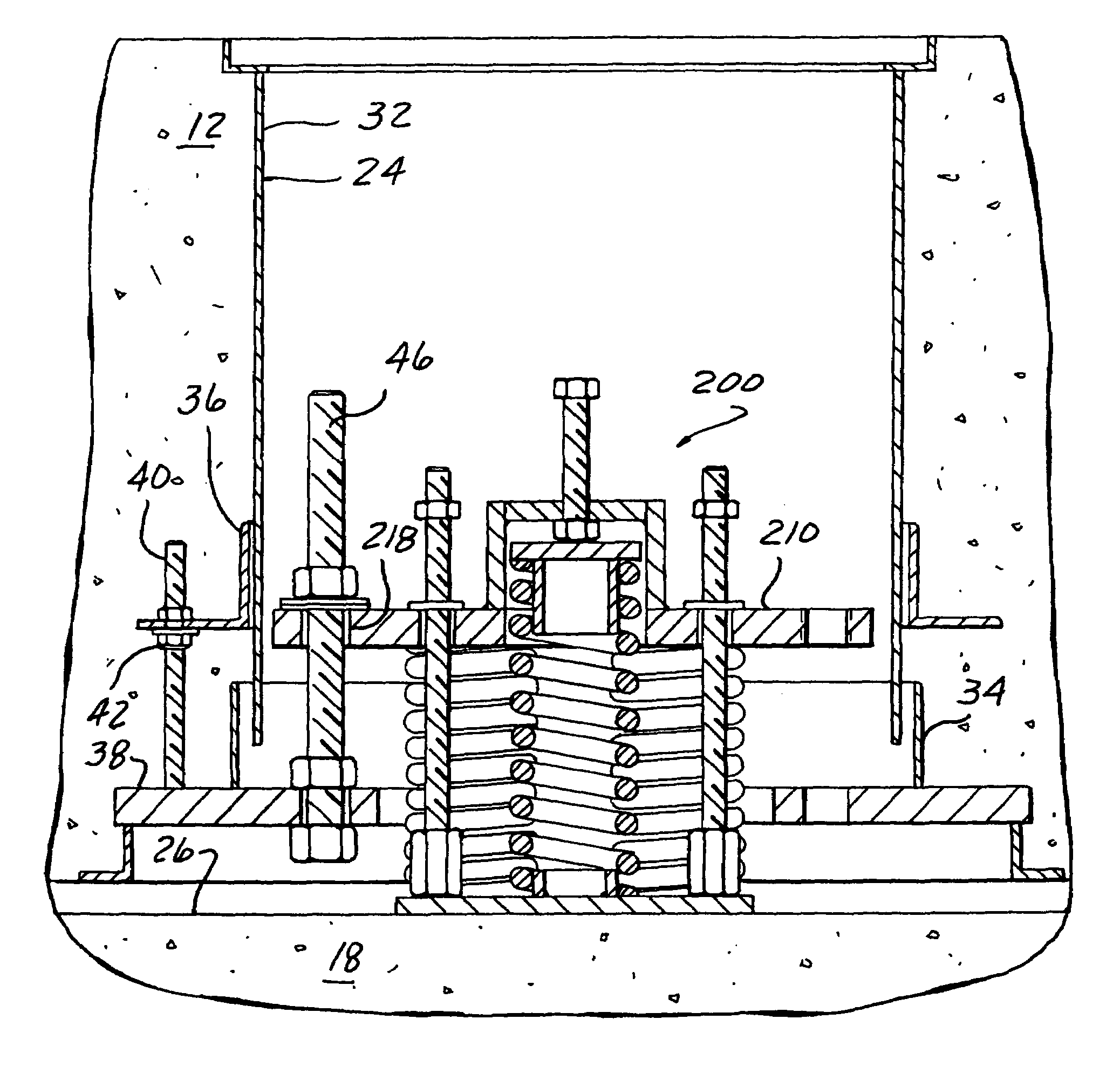 Apparatus for isolating and leveling a machine foundation