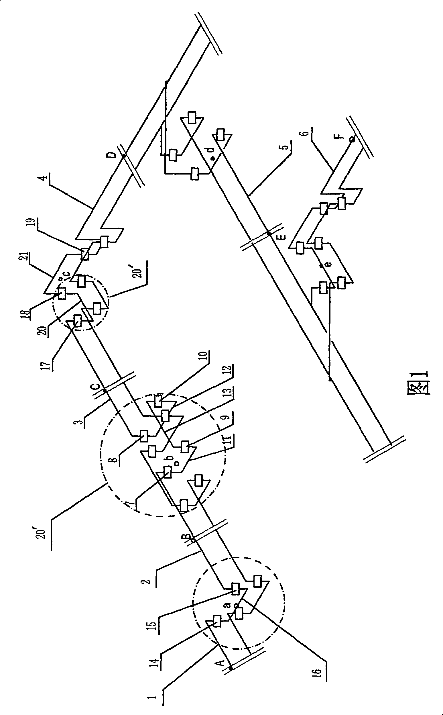 Support-free long-distance compensation method and system for ground-burying type pipe