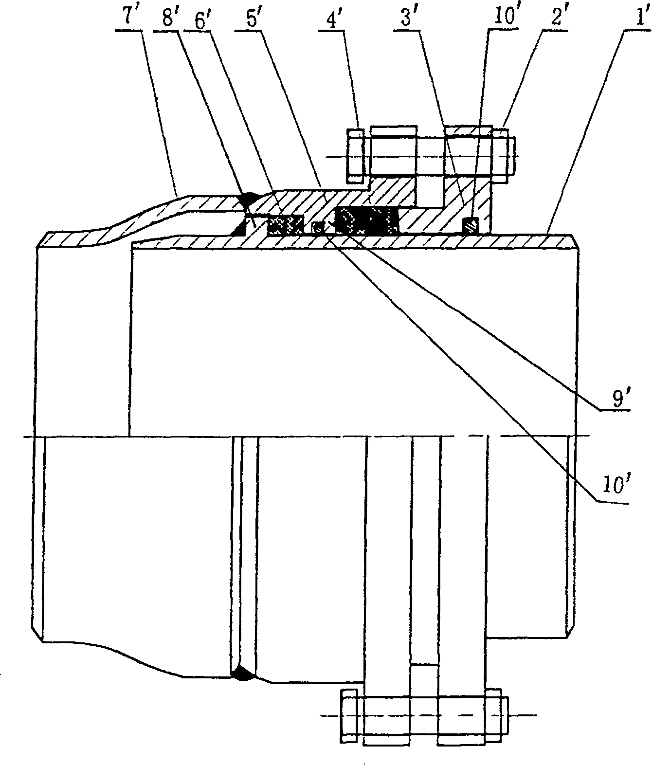 Support-free long-distance compensation method and system for ground-burying type pipe