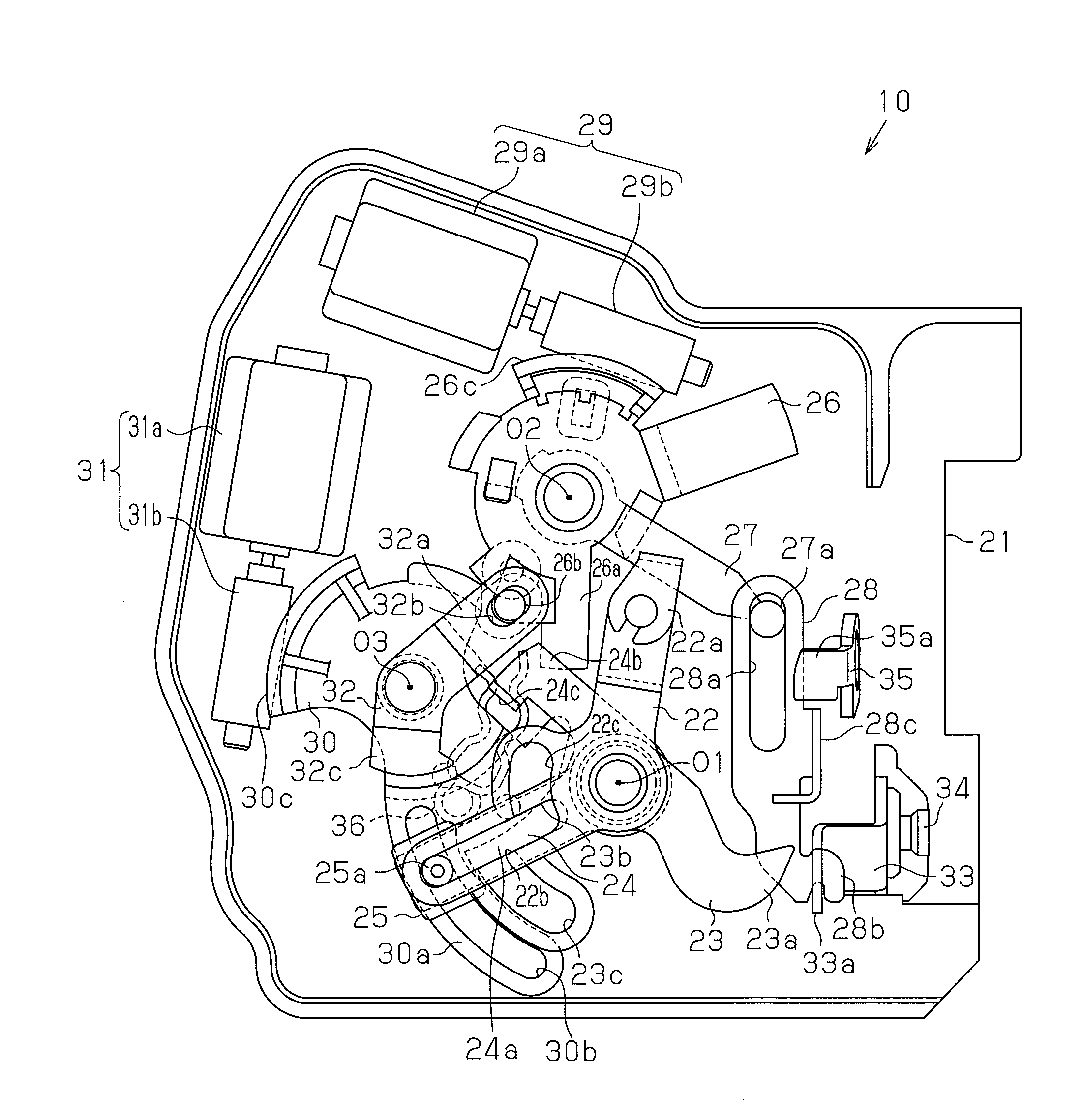 Vehicle door lock device