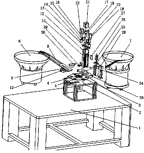 Automatic assembling device for steering column bearings