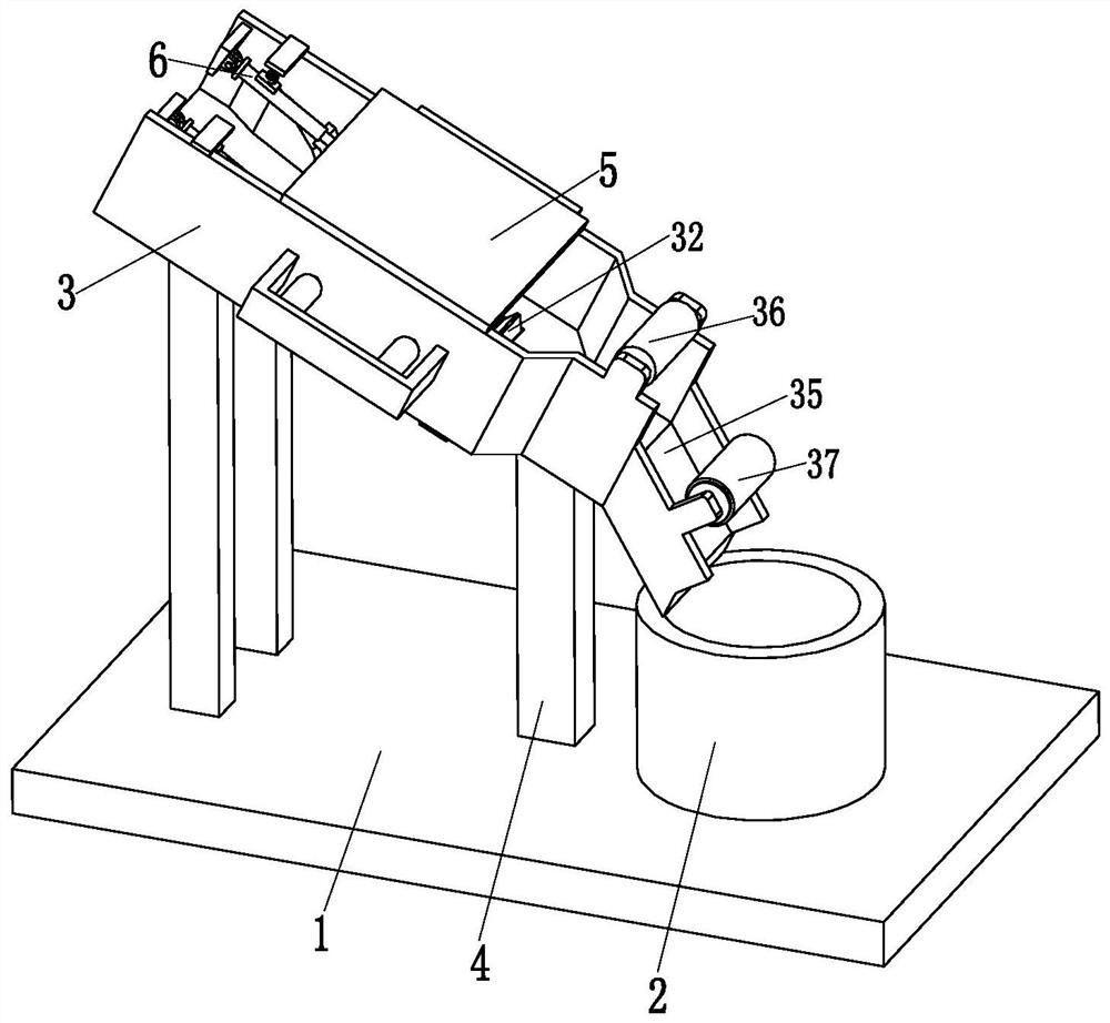 A metal processing raw material melting device