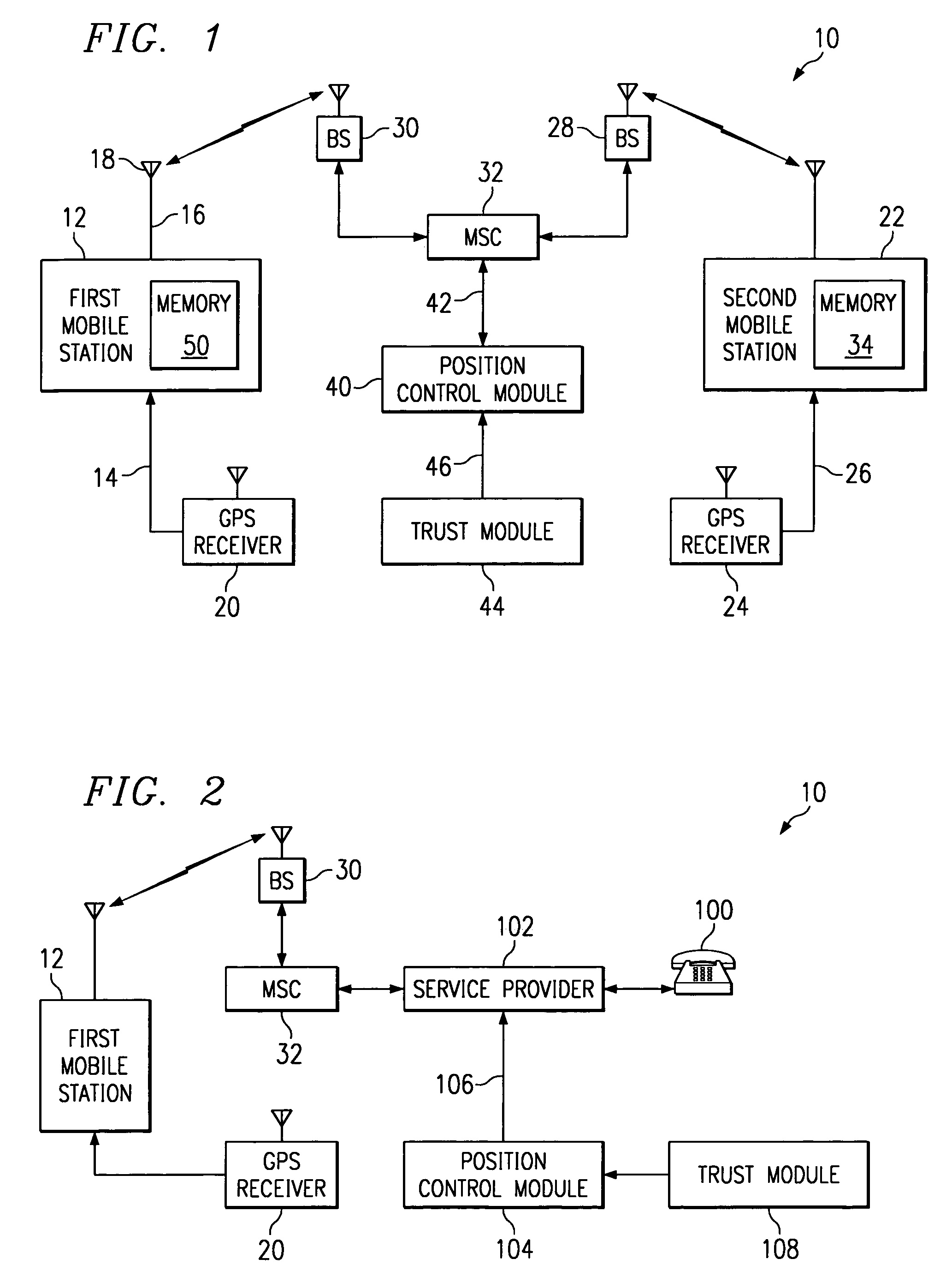 System and method for the exchange of location information in a telephone network