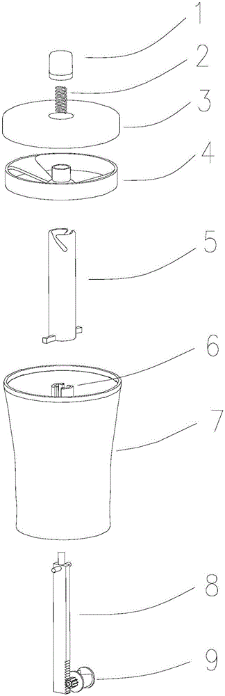 Tank realizing quantitative material discharging function