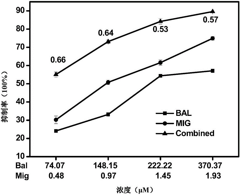 Pharmaceutical composition having alpha-glucosidase inhibition activity, and applications thereof