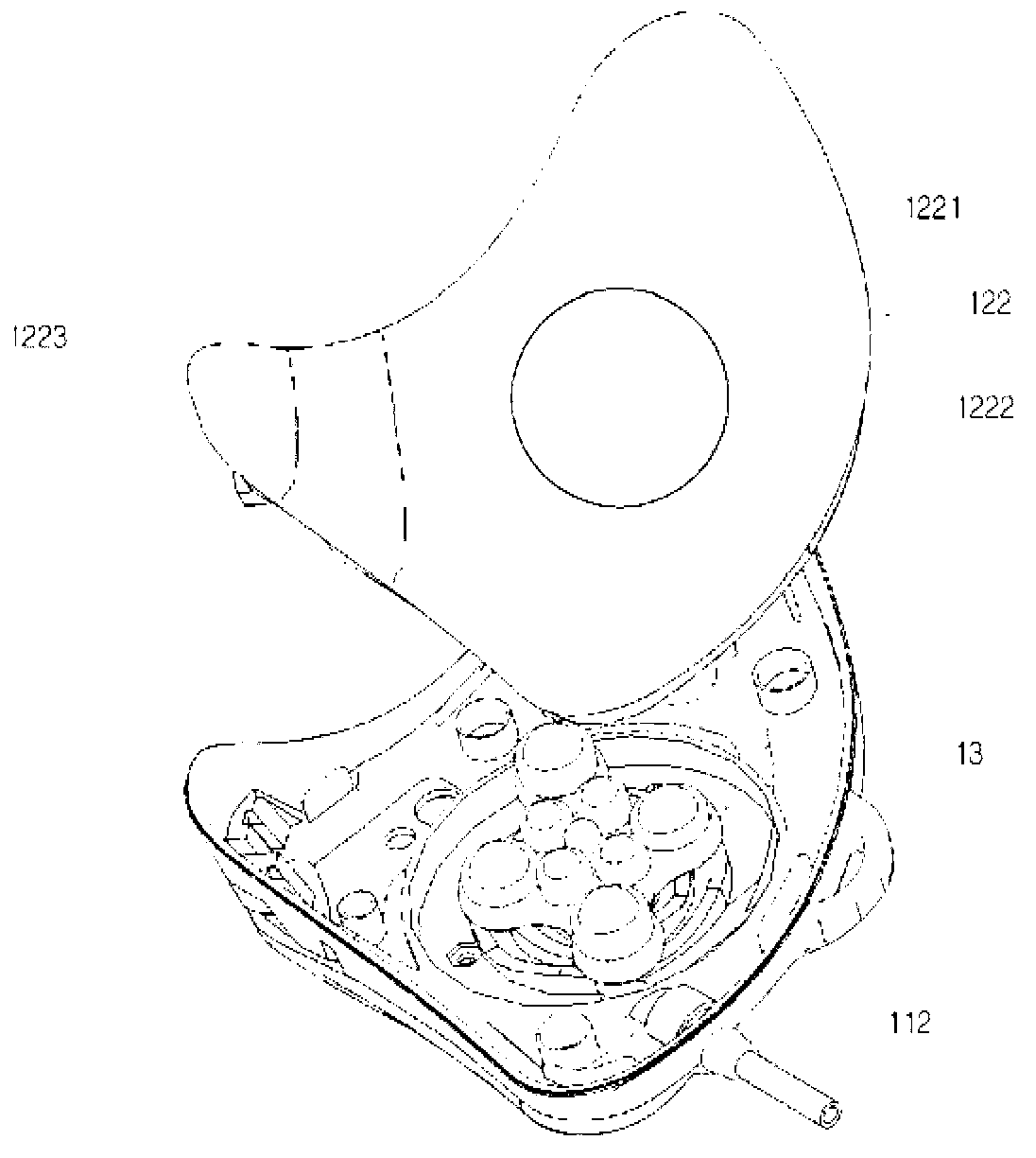 Face massaging device