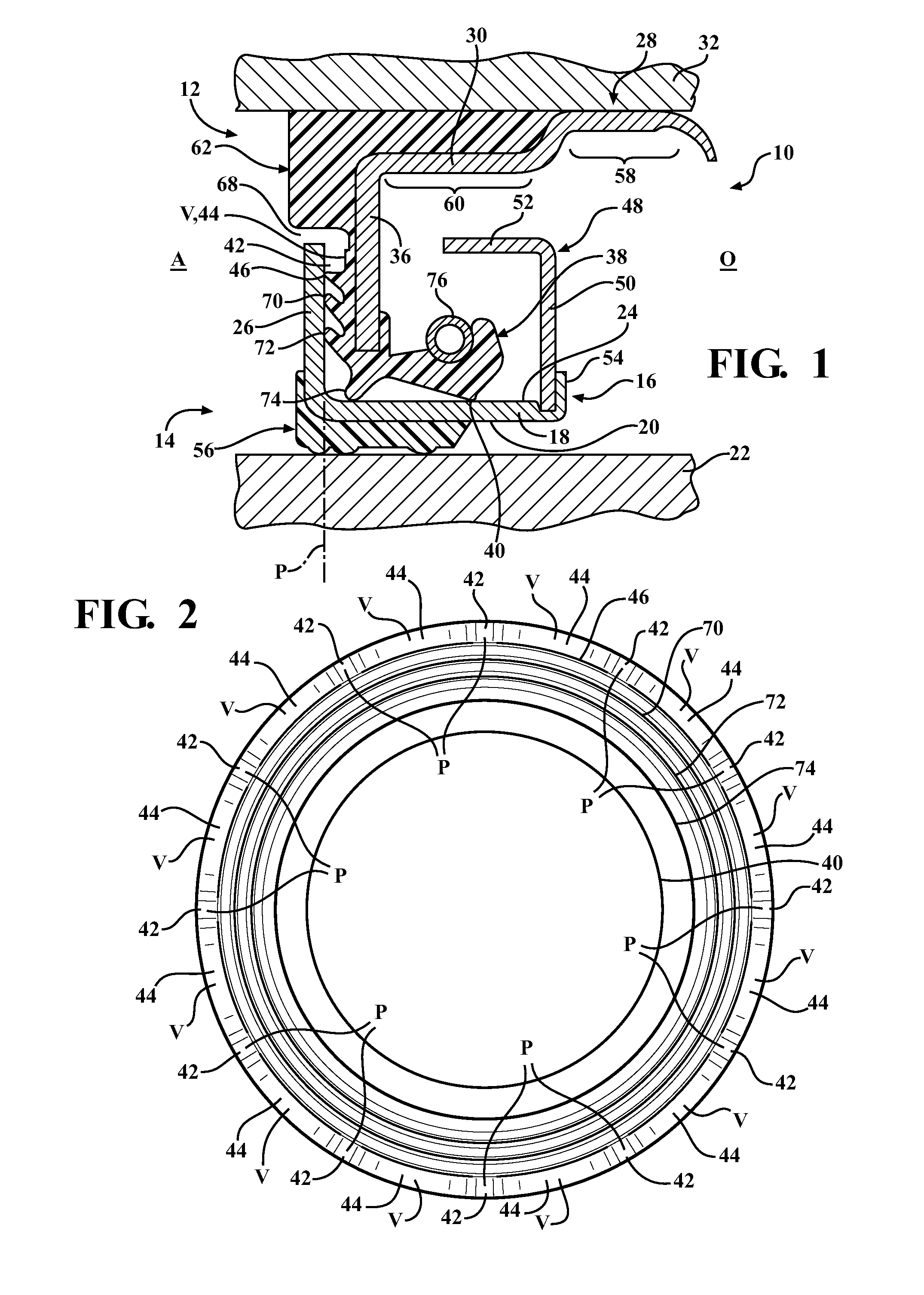 Dynamic radial shaft seal assembly with combination dust exclusion thrust pad