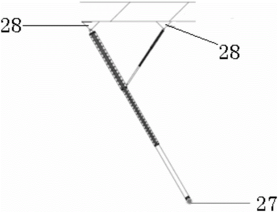 Roller type multistage damping reed pipe anti-falling device for unmanned aerial vehicle