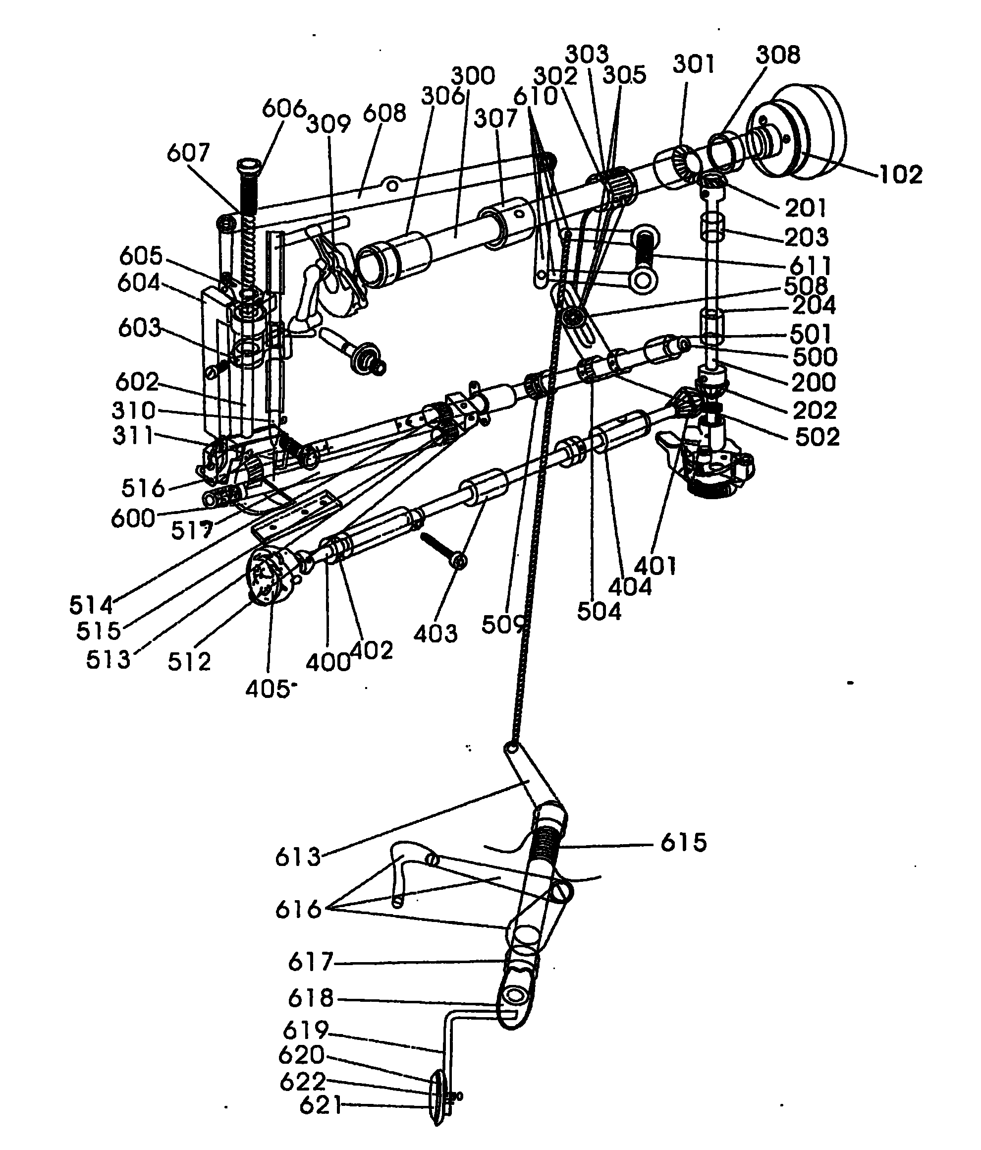 Hemming machine for sewing trousers bottom