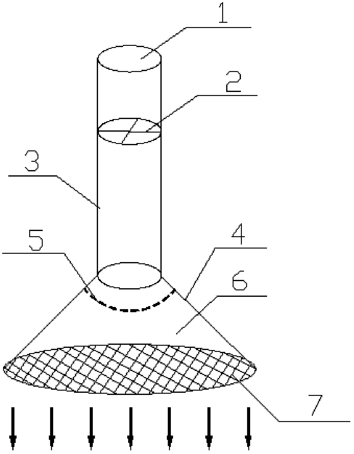 Air supply terminal of breathing zone of kitchen