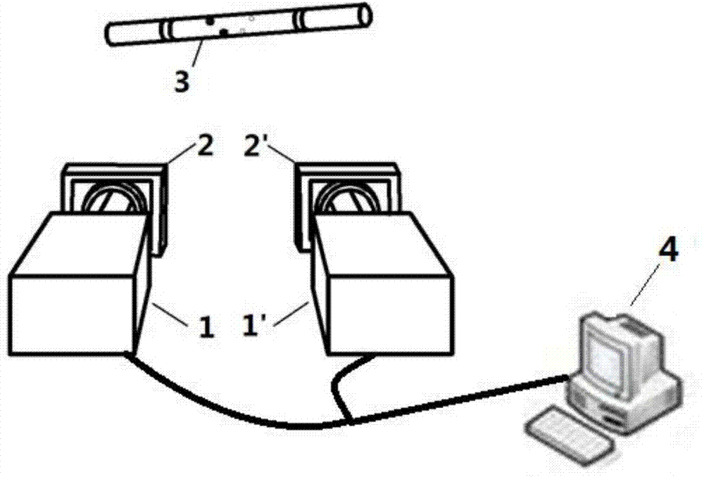 Visual position-pose measurement method based on point-line combination characteristics