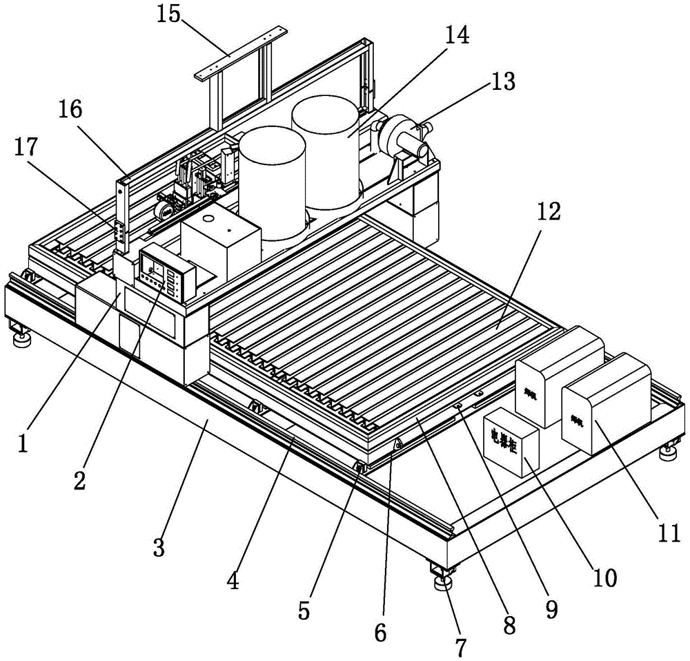 Automatic surfacing welding machine for wear-resisting plates