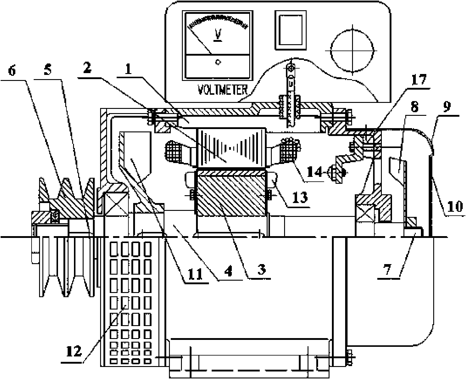 Permanent direct-current electric welding and electricity generating multipurpose machine