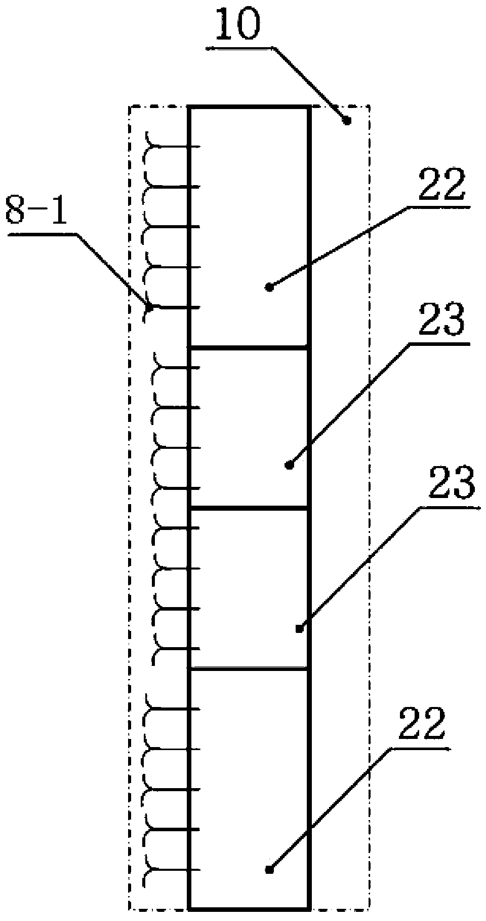 Heat conduction coefficient and contact thermal resistance testing device