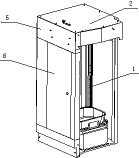 Separating and taking device for basket distribution machine