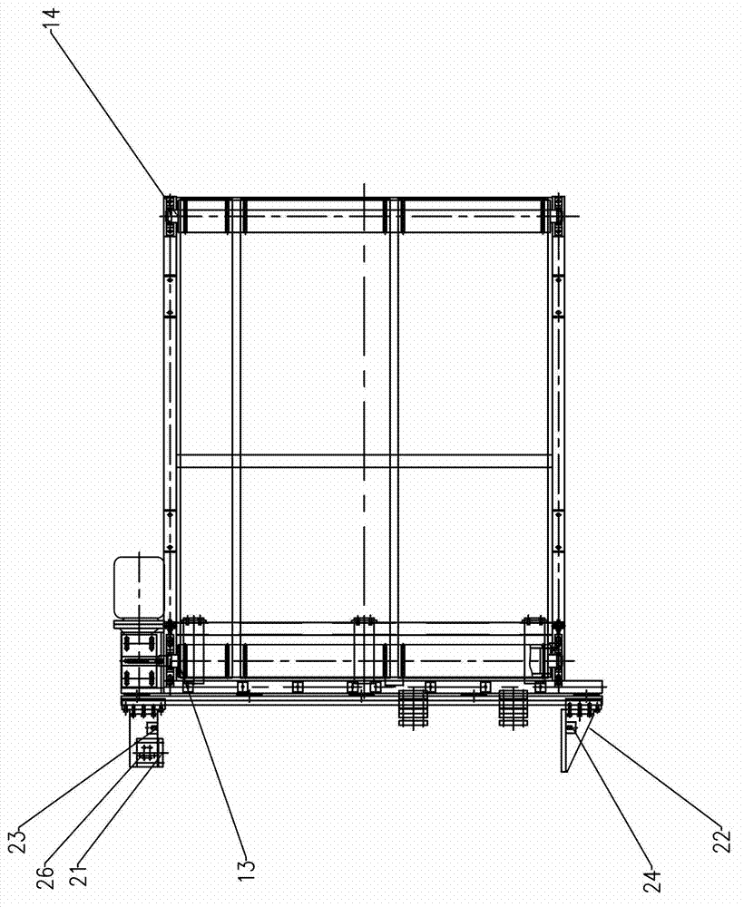 Automatic conveying stacking device for numerical control shearing production line