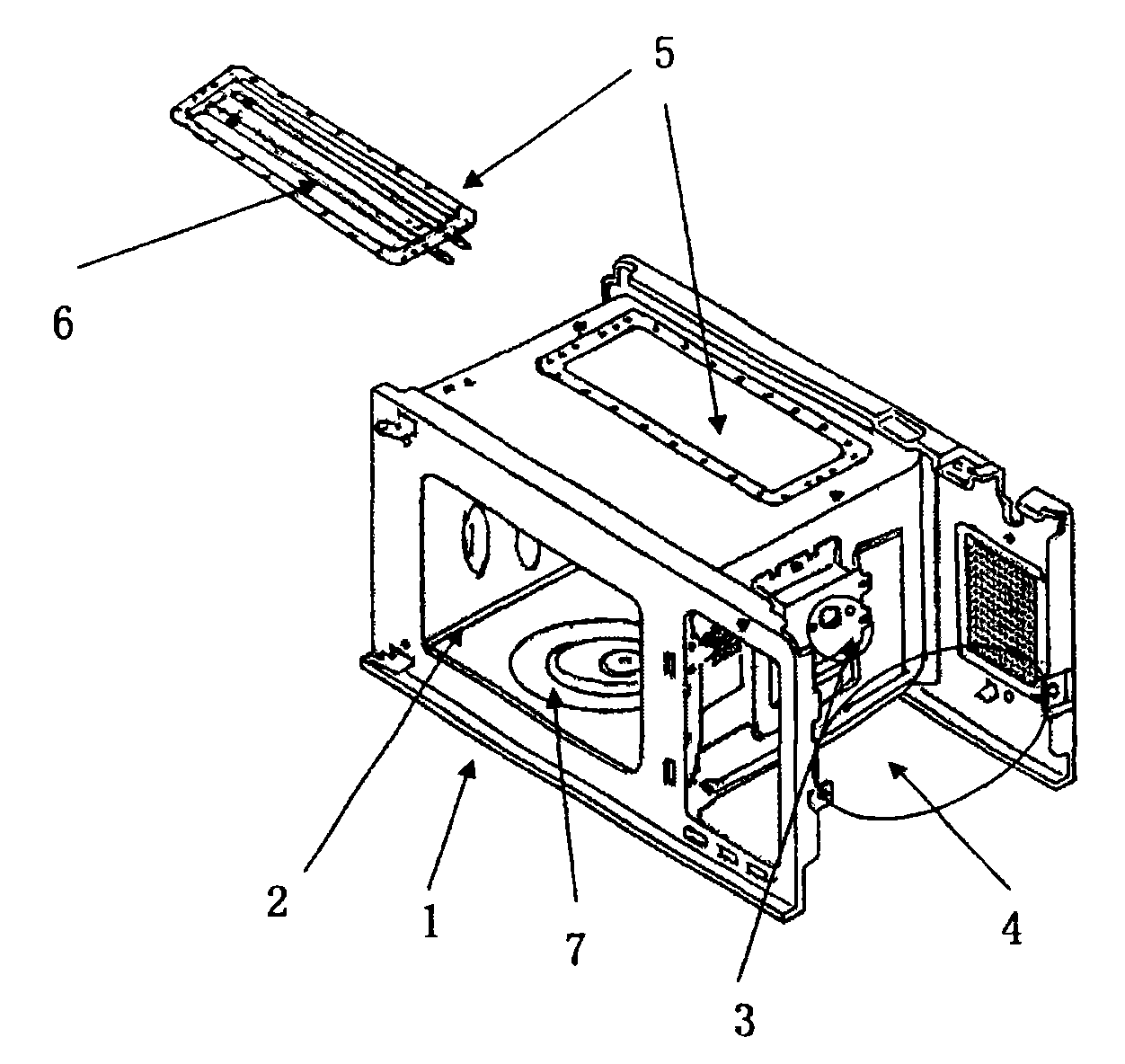 Novel barbecue type microwave oven