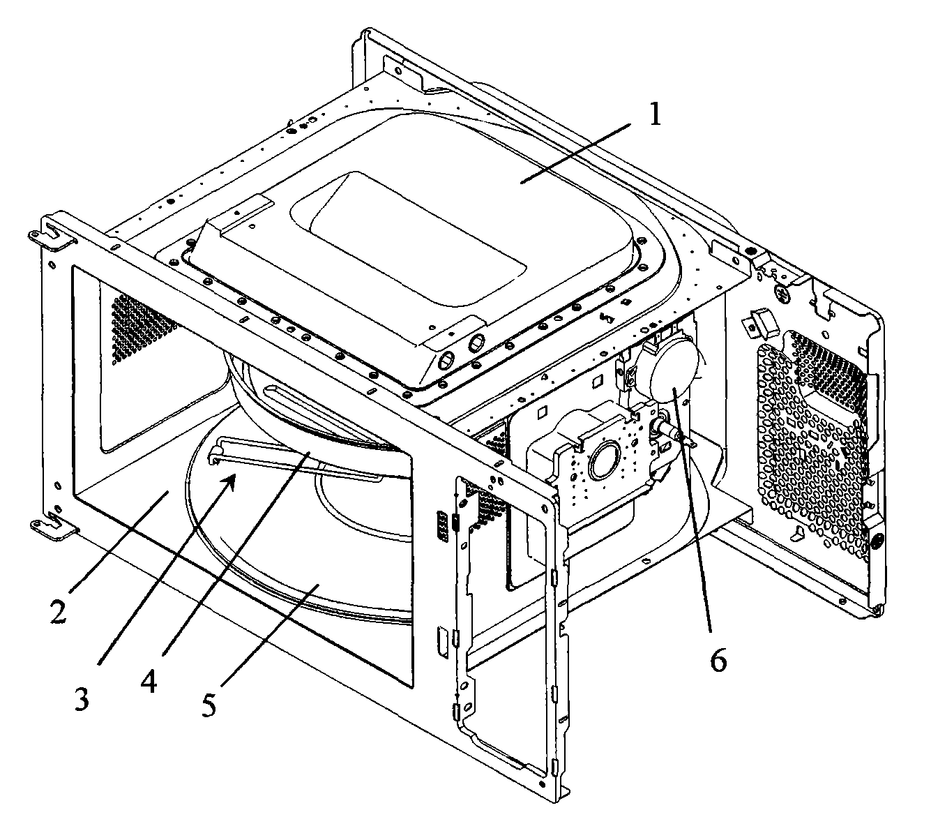 Novel barbecue type microwave oven