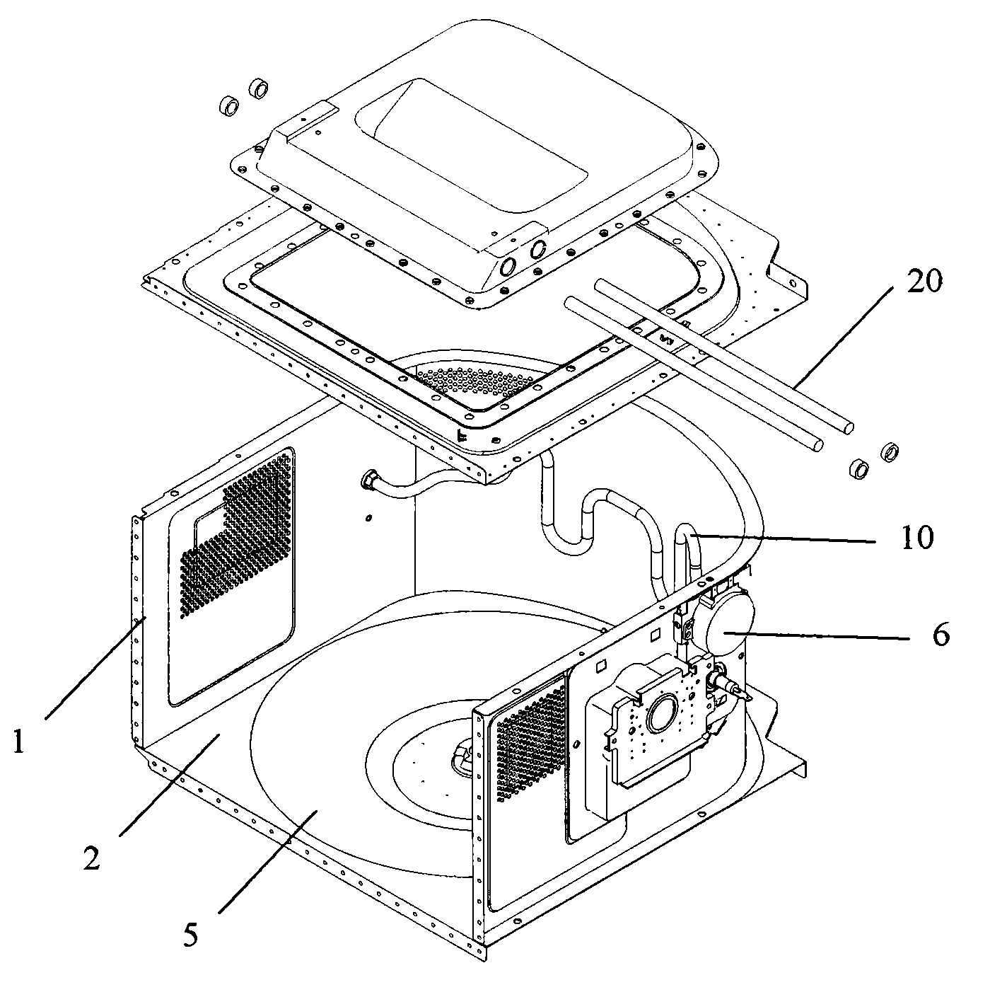 Novel barbecue type microwave oven