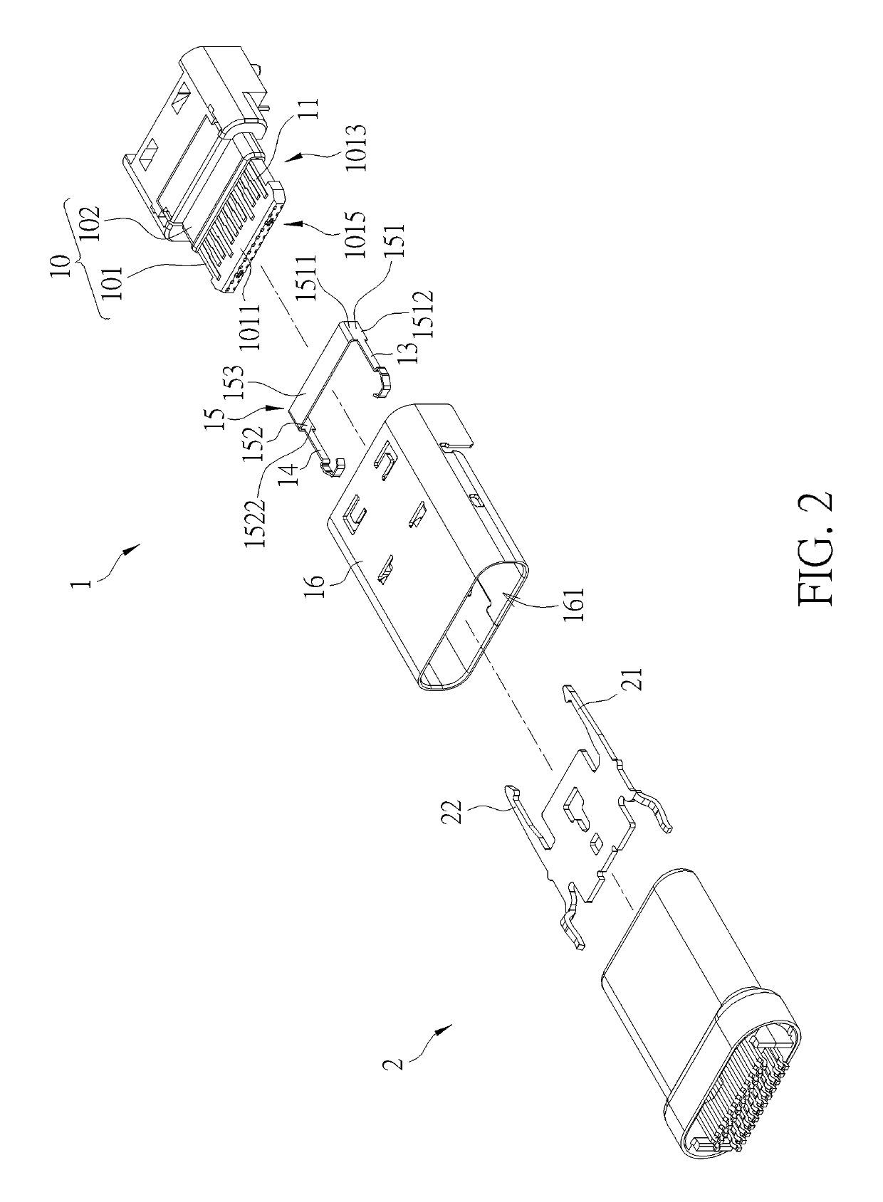 Electrical receptacle connector with an enhanced structural strength of a tongue