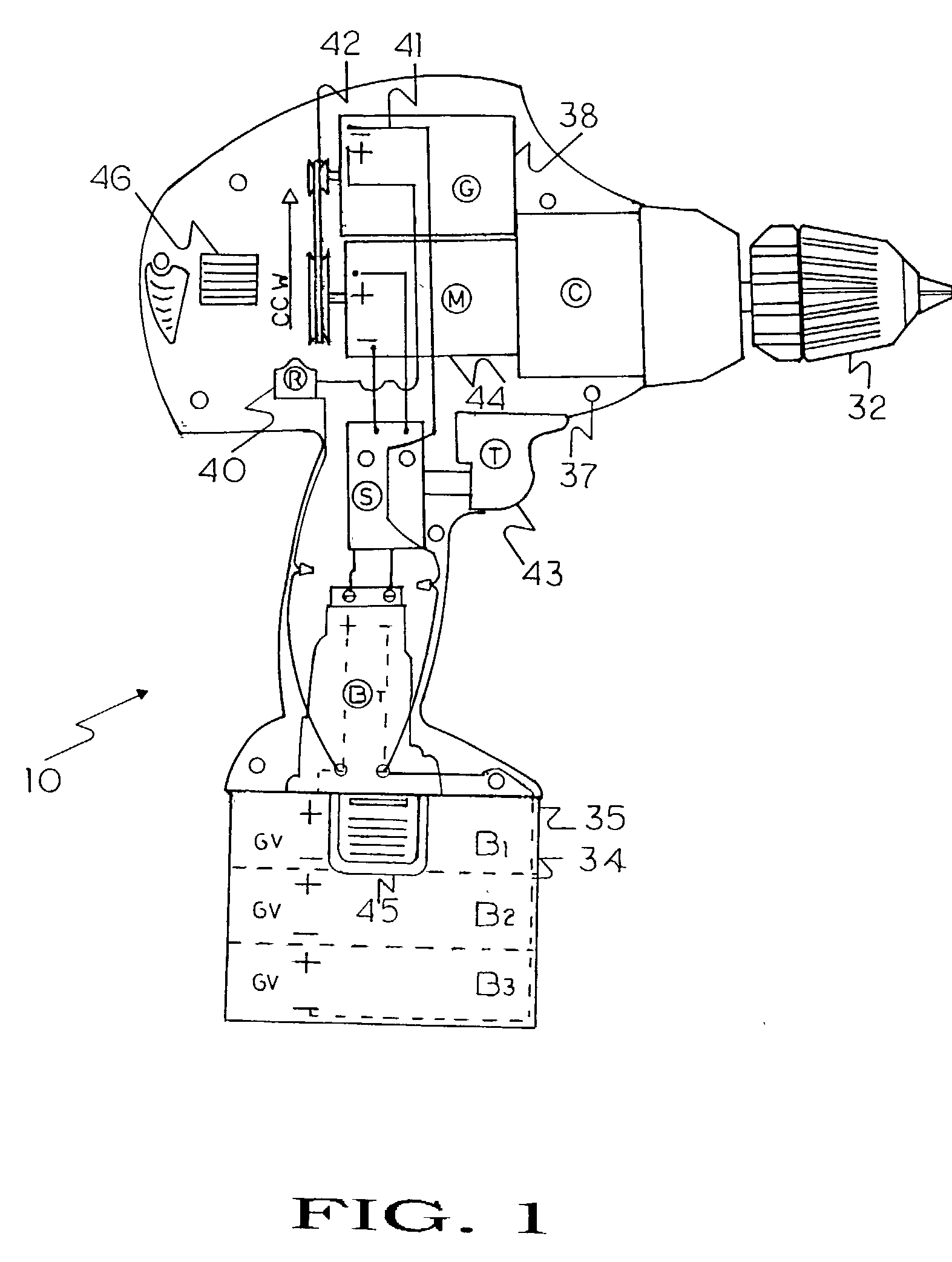 Automatic selfcharging power tools