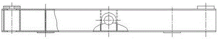 Cantilever beam lifting mechanism used in hole passing process of lower guide beam of moving mould base