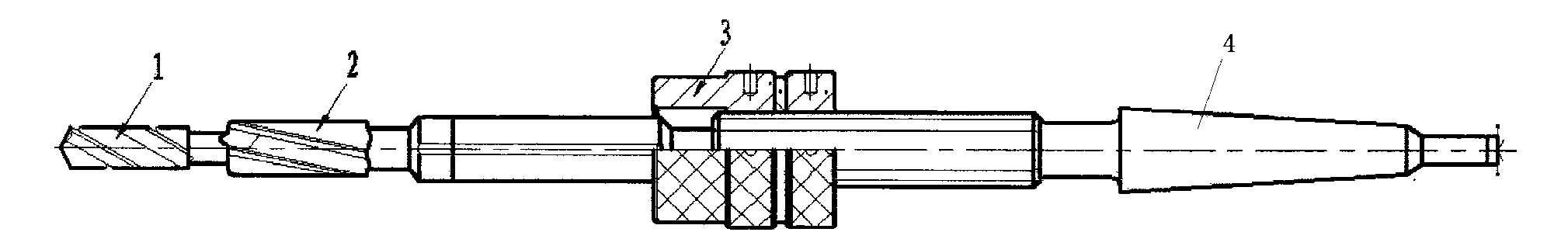 Processing method for titanium alloy inclined plane step holes