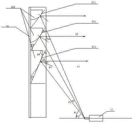 Super short-throw laser projection display screen and super short-throw laser projection device