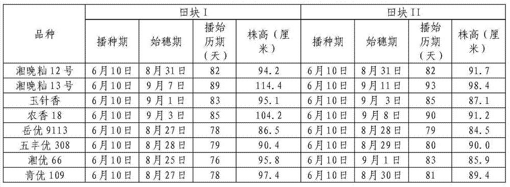 Method for identifying late rice head sprouting flowering period drought-enduring type varieties in field