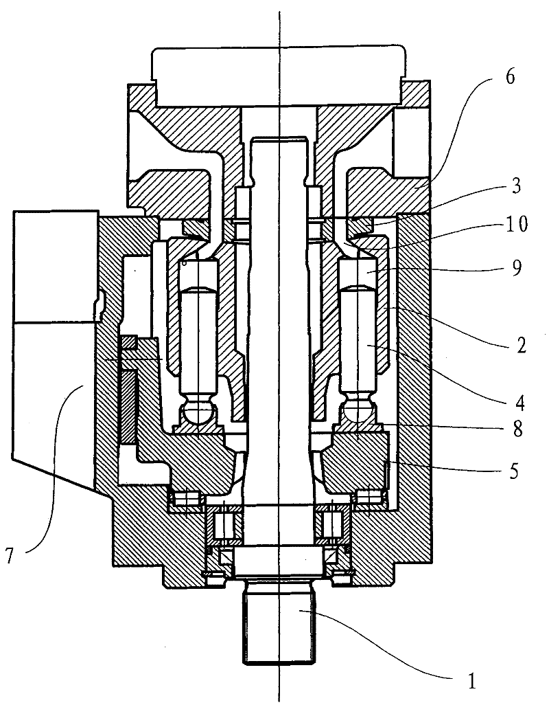 Axial plunger pump with double rows of cylinder holes and cylinder bodies