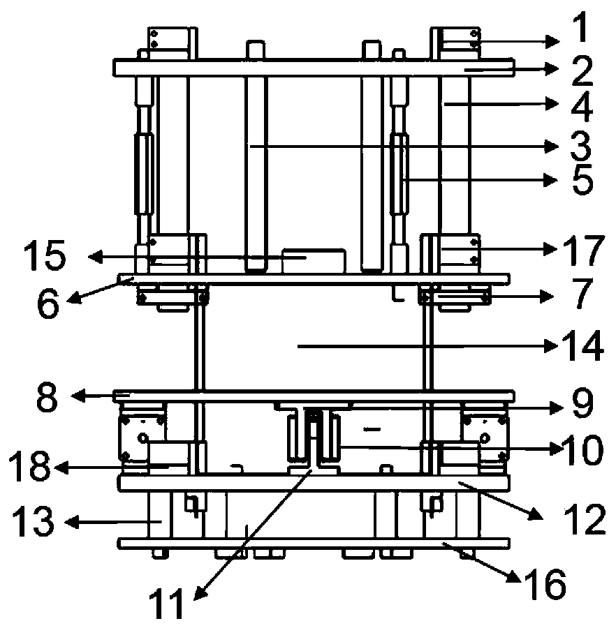 Horizontal exciting device for testing cross coupling coefficient of inertia sensor