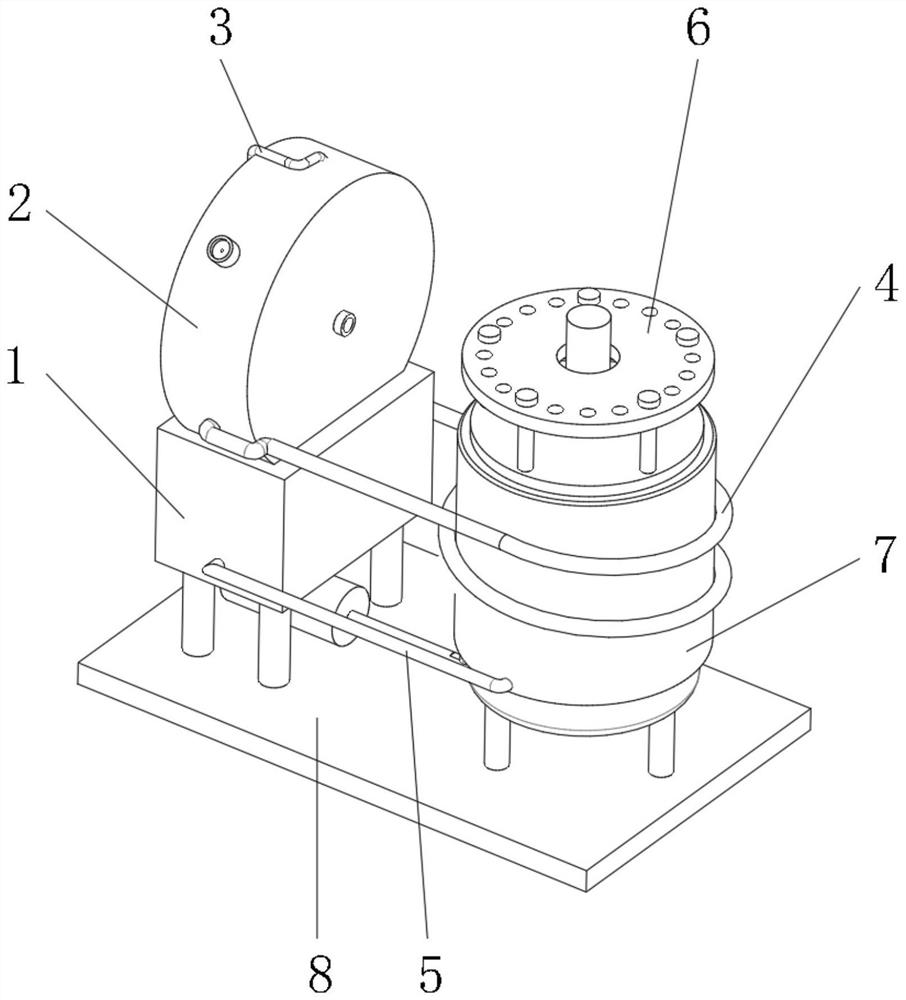 Automobile alternating-current generator with silencing ring structure and heat dissipation method of automobile alternating-current generator