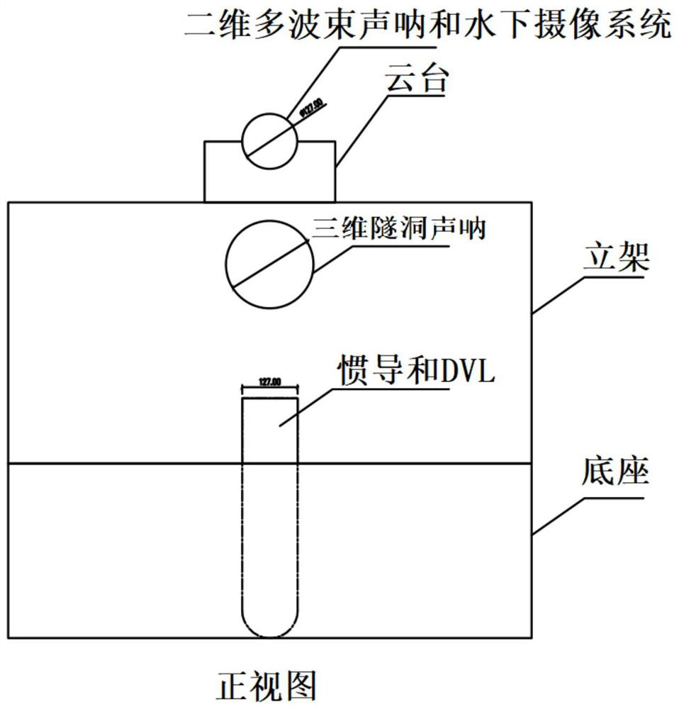 Large-diameter diversion tunnel structure defect multi-dimensional detection device