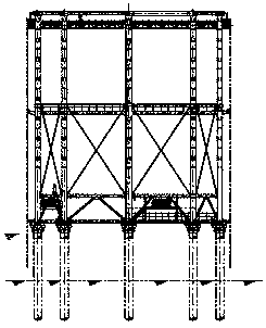 One-quarter cylinder on-site splicing method for lattice type steel sheet pile large cylinder main lattice sheet piles