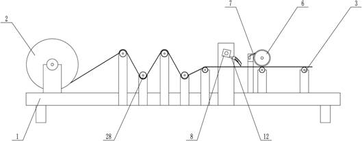 Gluing device for valve bag production