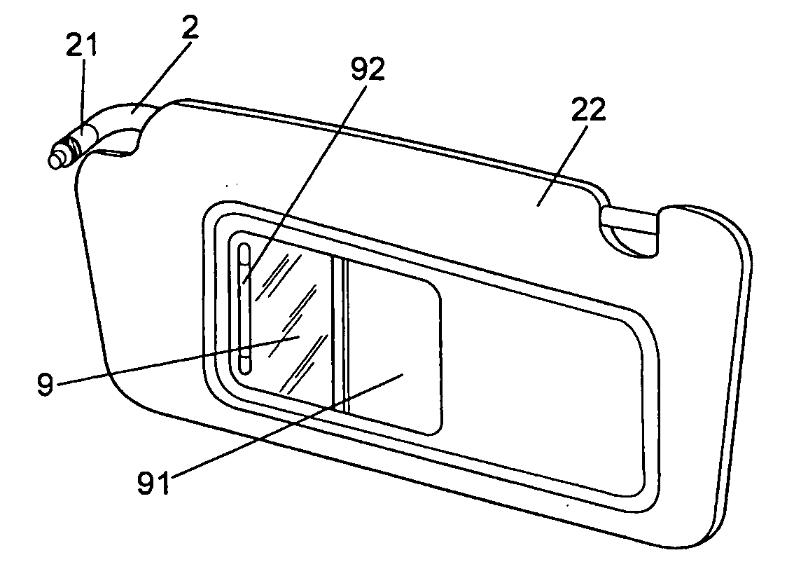 Sliding sun visor