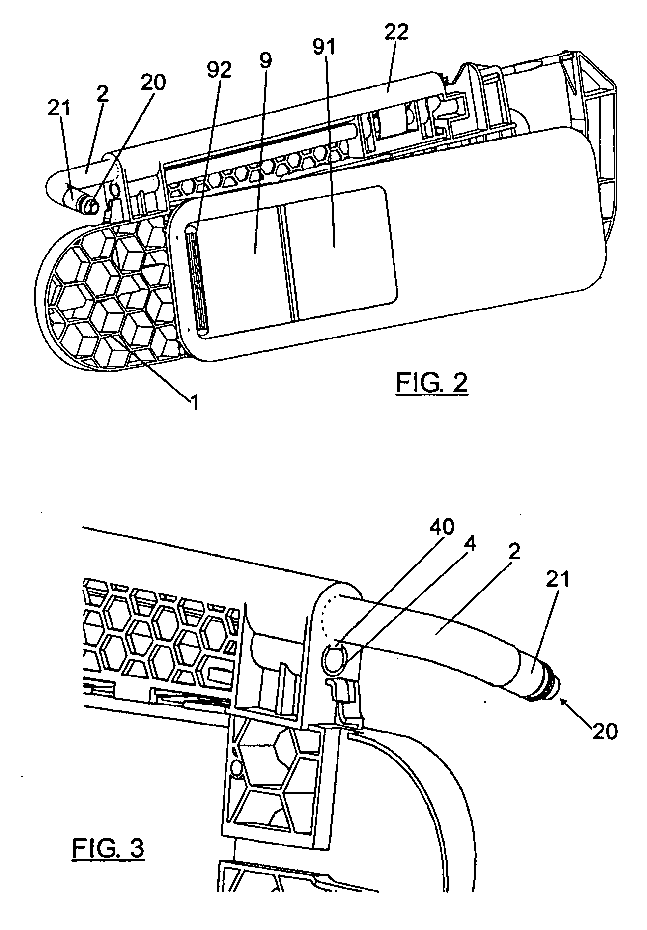 Sliding sun visor