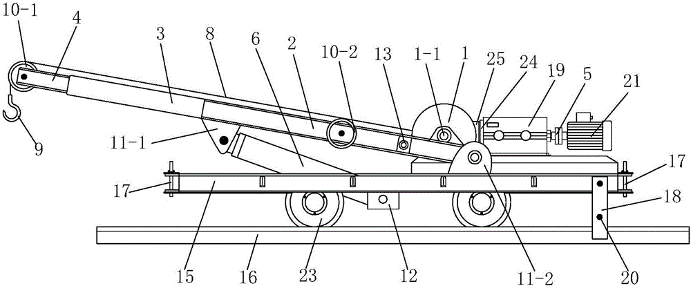 Track crane for underground coal mines