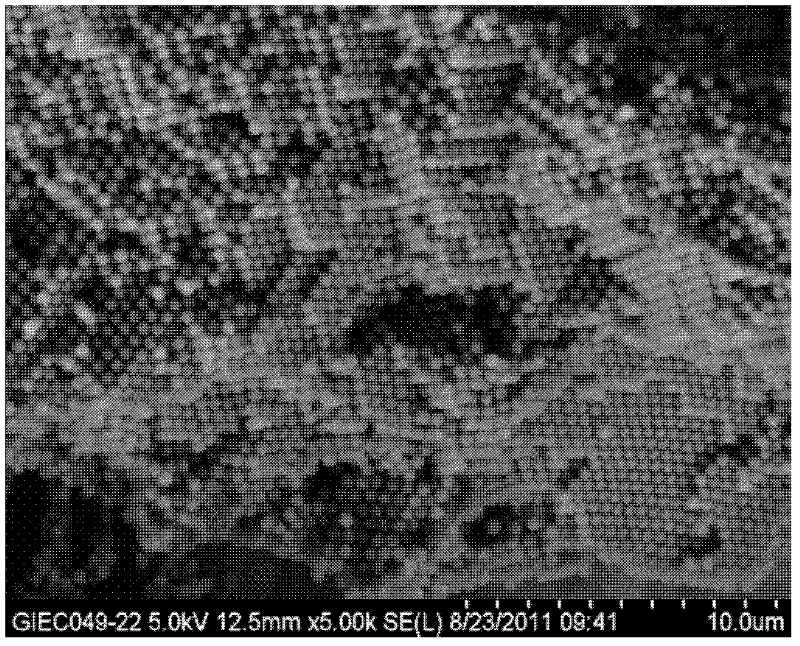 Application of three-dimensional ordered macro-porous perovskite type oxide in preparing hydrogen through carbonic fuel chemical chain