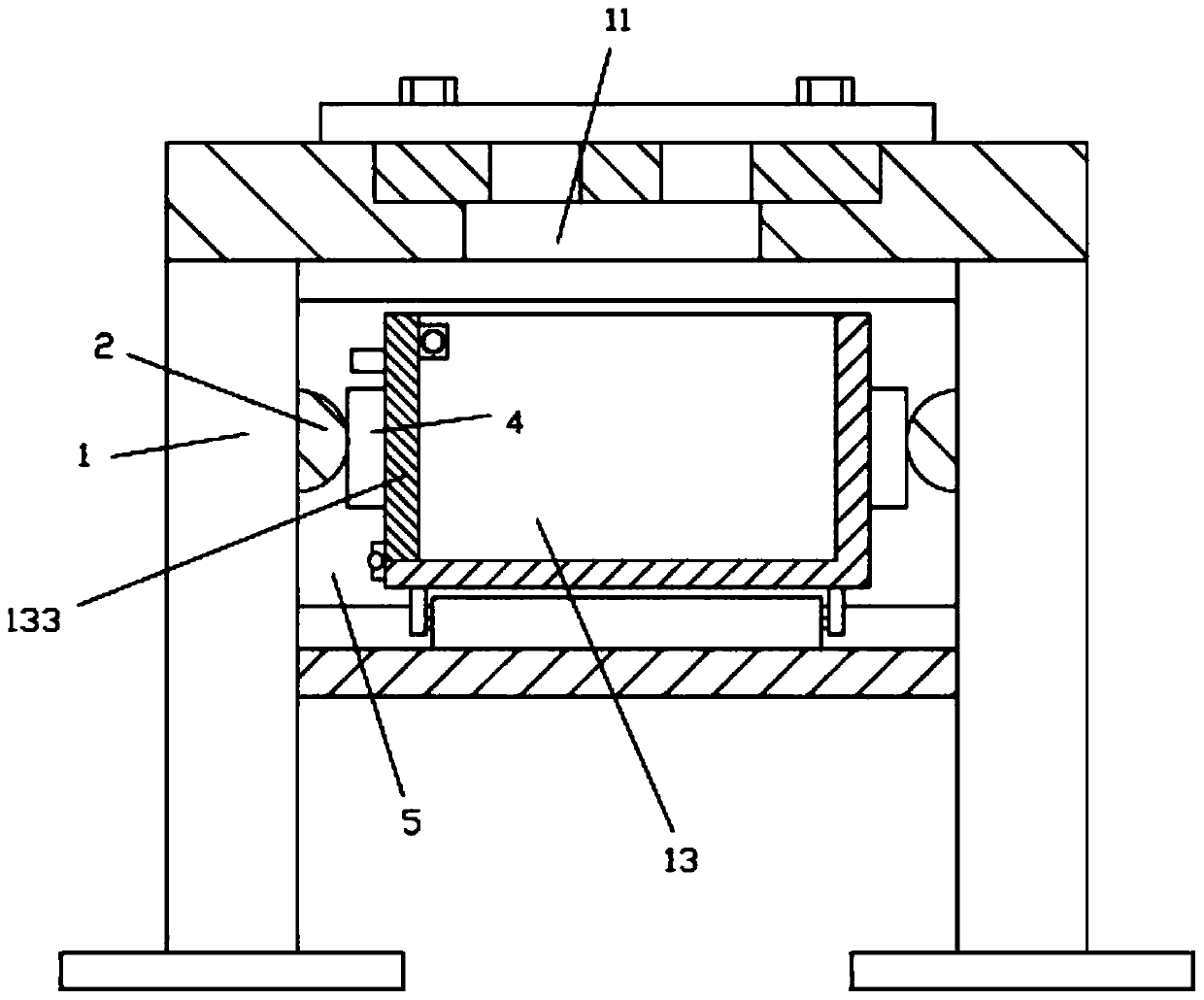 Paperboard waste bottom material receiving mechanism