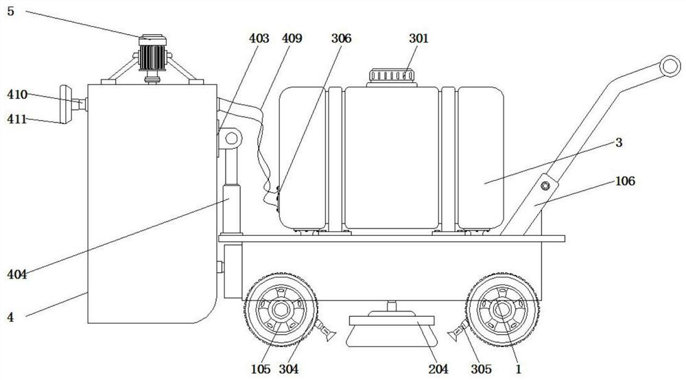 Movable green and environment-friendly construction flushing equipment