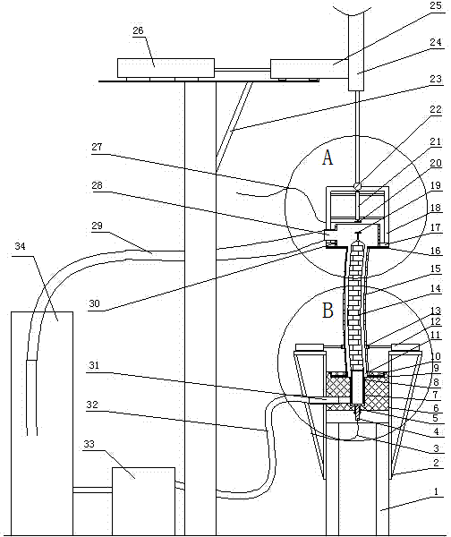 Crystallizer internal surface electroplating production line and electroplating method thereof