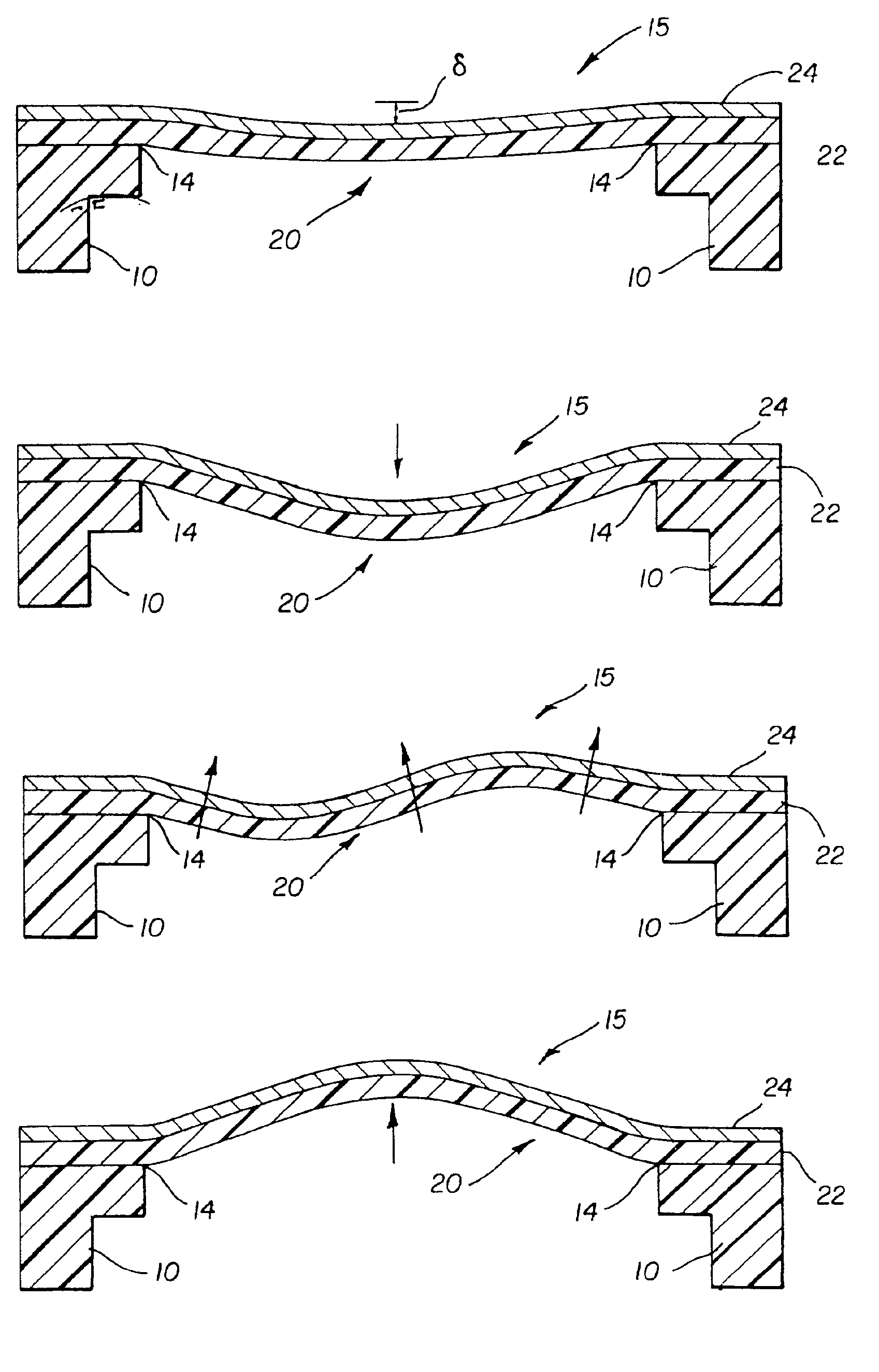 Snap-through thermal actuator