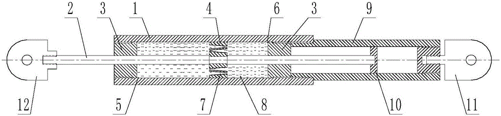 Rod type solid particle friction damper