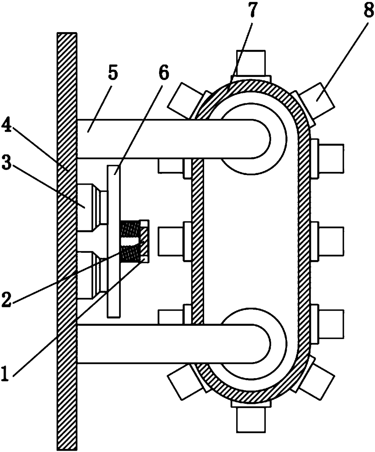 Lithium battery pole piece bending device