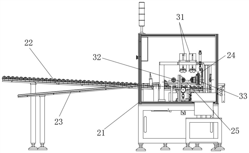 A motor rotor shaft sleeve assembly machine