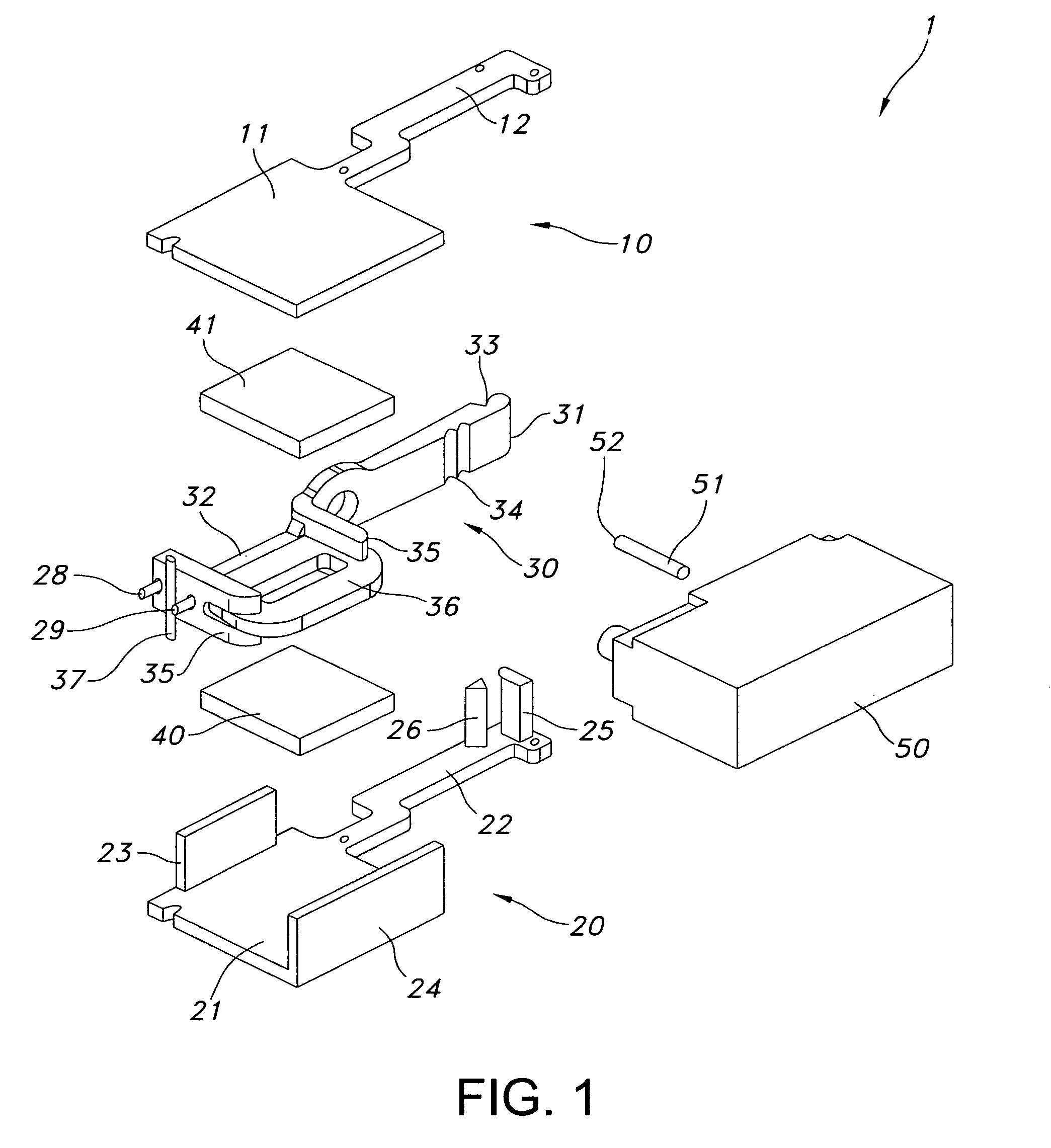 Actuator system comprising lever mechanism