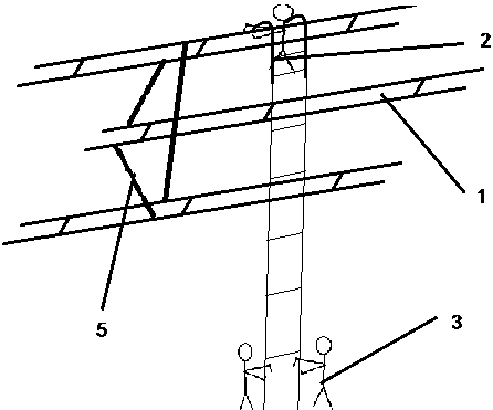 Same-tower double-circuit power transmission line phase-to-phase limiting live working method